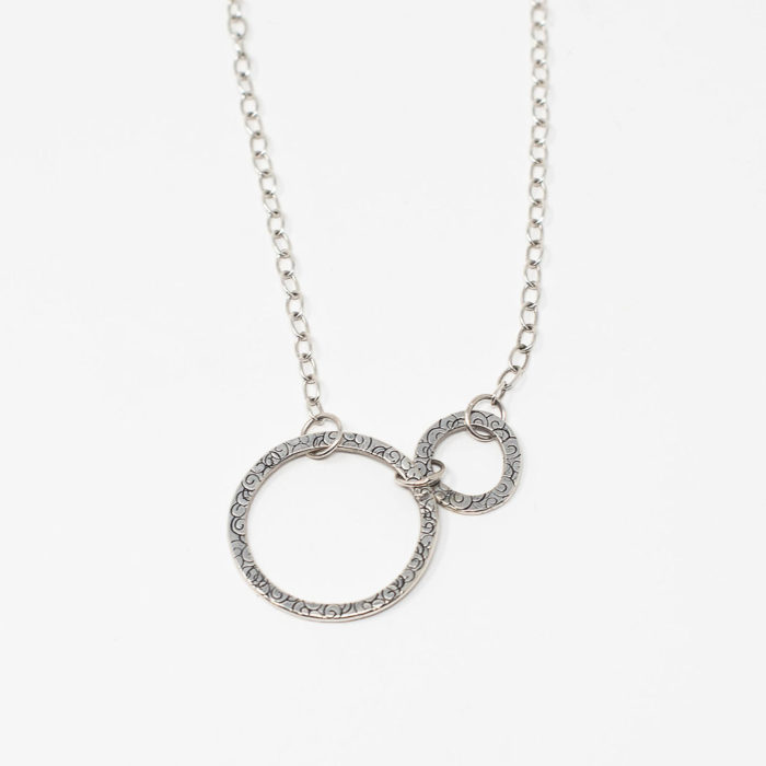 Soul Connection necklace, sterling silver, circle jewelry